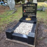 Black and gold headstone – by Prince stonemasons in Fleet